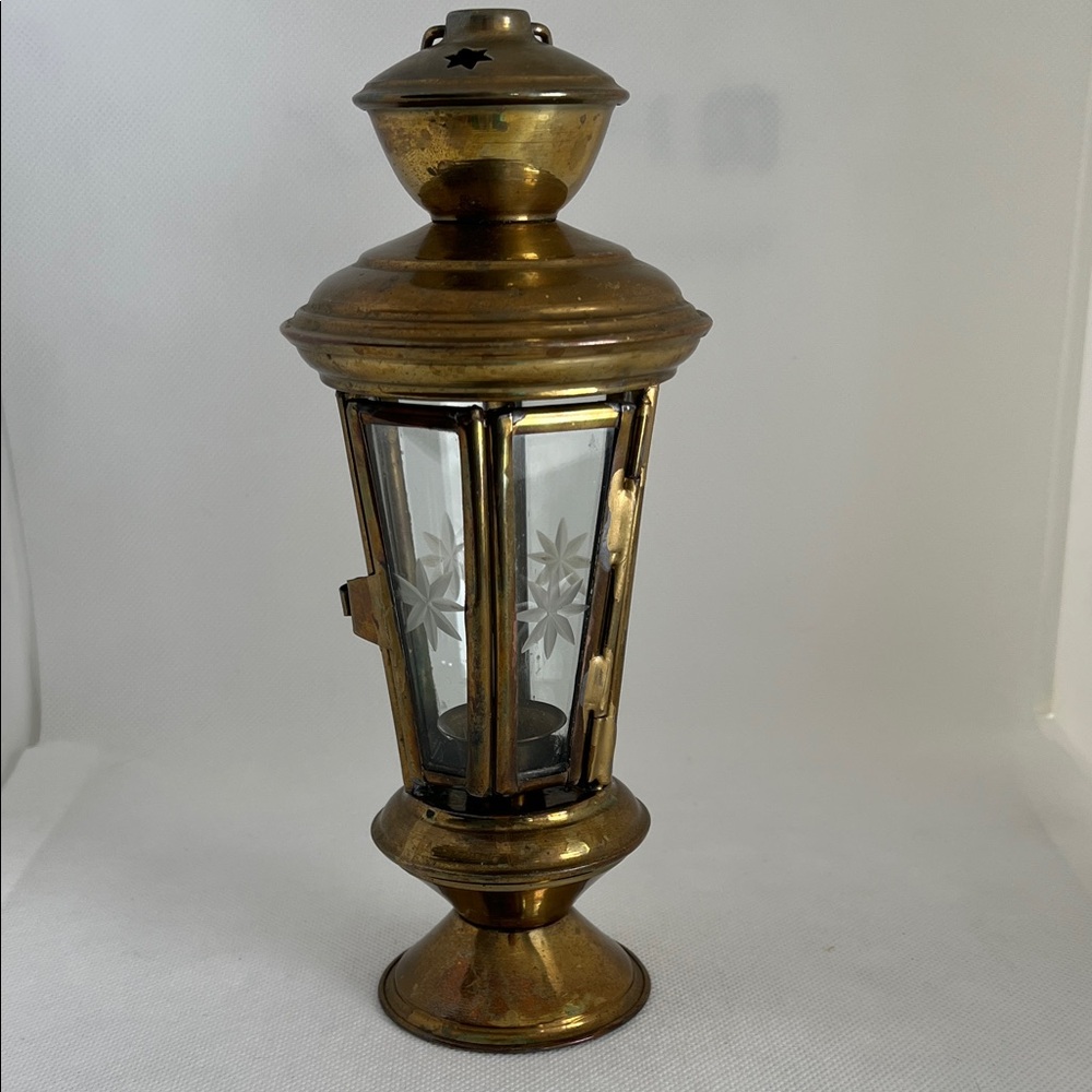 Vintage Brass Lantern Candle Holder